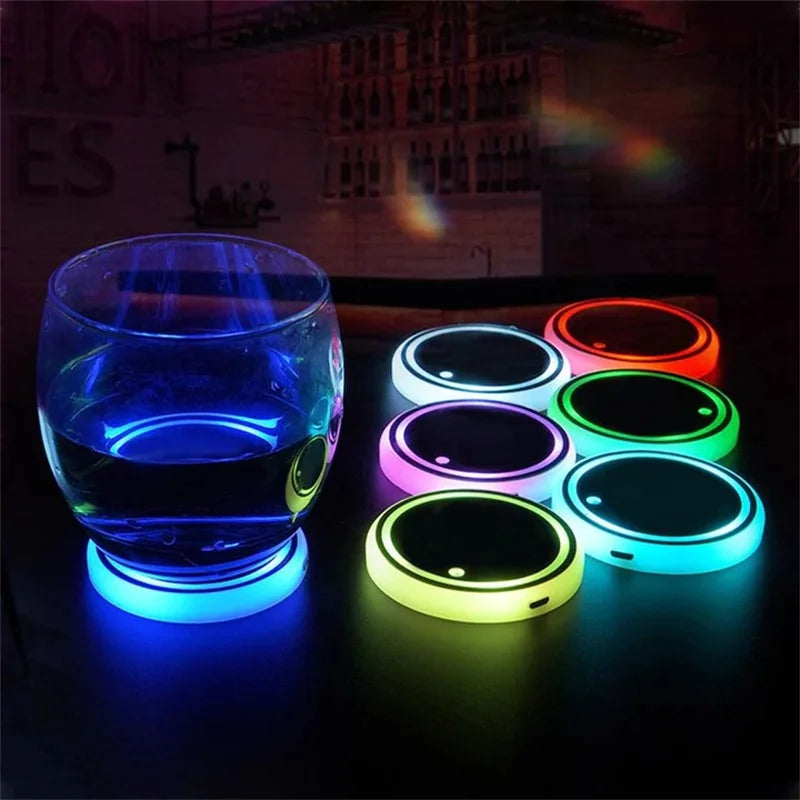 Multi-color Led car coasters