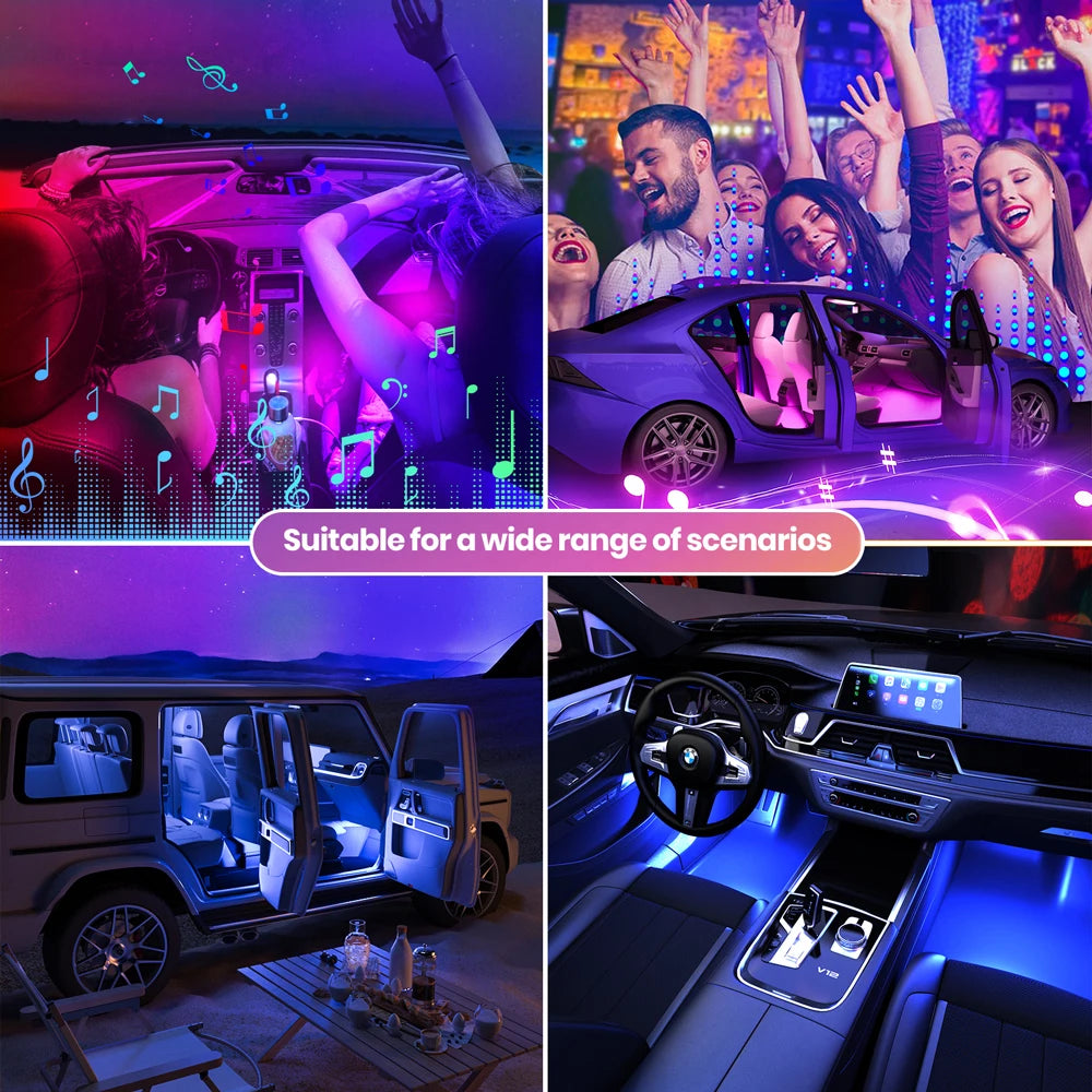 Car Interior Light Ambient Led Bluetooth (12V)