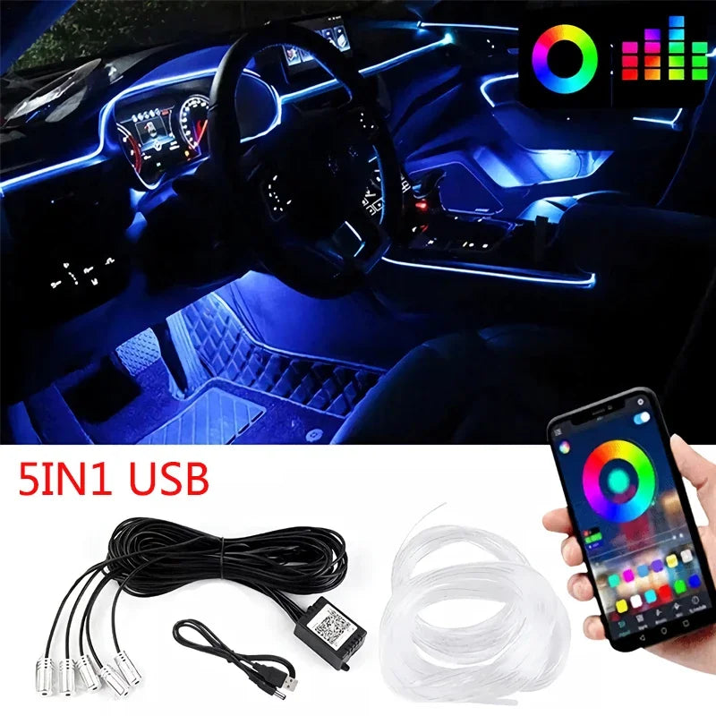 Interior led lights neon RGB strips